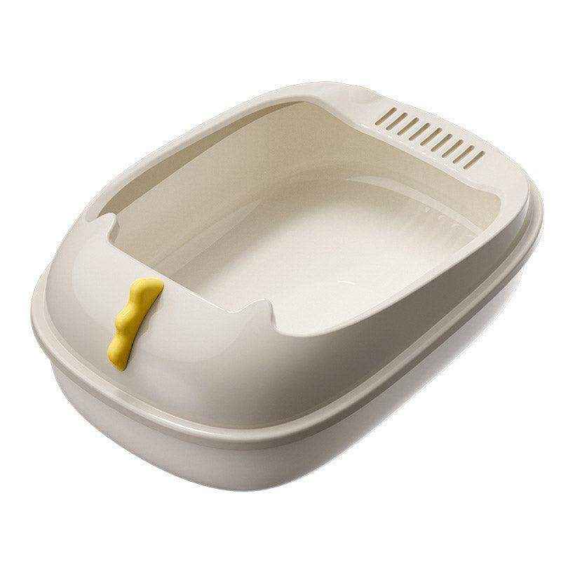 Odor-Controlled Cat Litter Tray with High Sides and Easy Access Entry