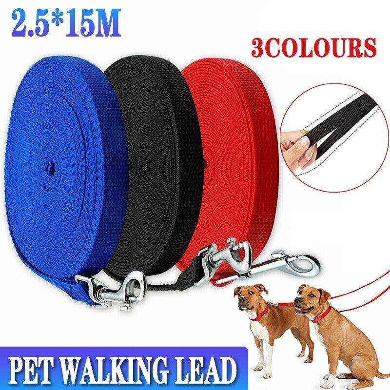 Durable retractable dog leash extending up to 50 feet for safe and enjoyable walks