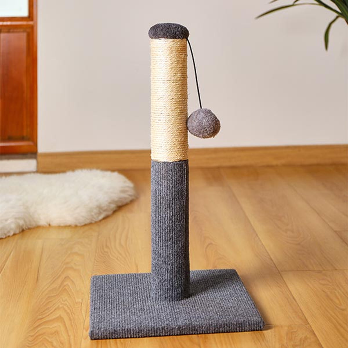 Adjustable Sisal Cat Scratching Post With Toy Ball