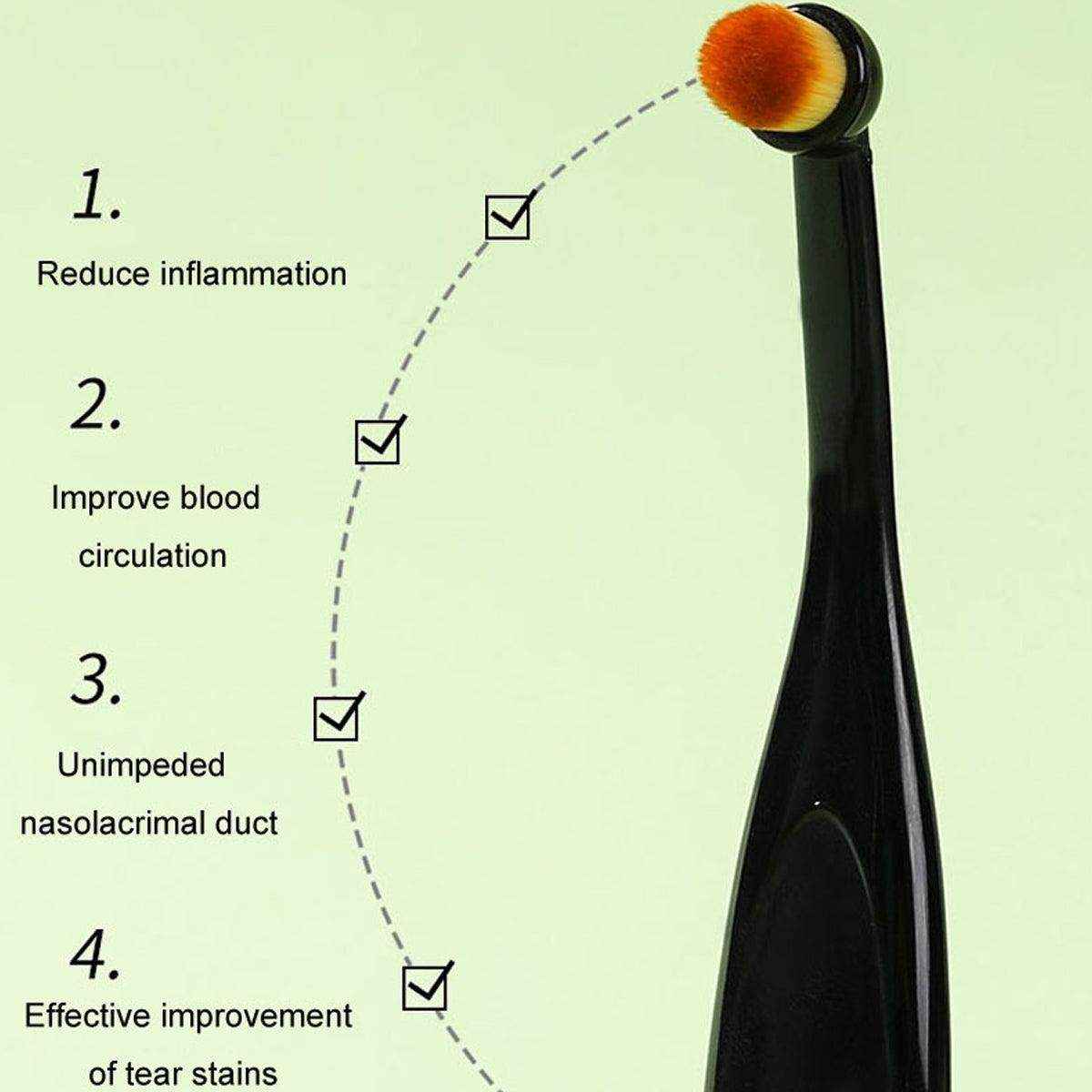 Pet Tear Stain Remover Brush Face Massager Acne Cleaning Tool for Cats and Dogs