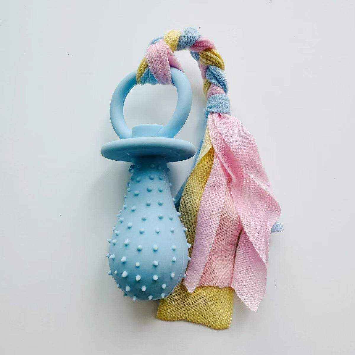 Pacifier Tug Rope Set with Dog Chew Toy for Puppies and Small Dogs