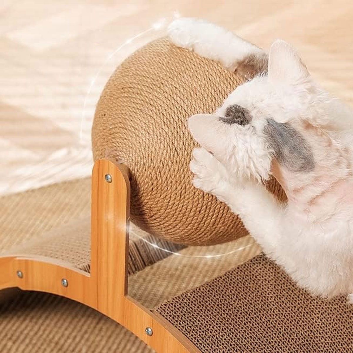 Vertical Cat Scratching Board With Sisal Ball