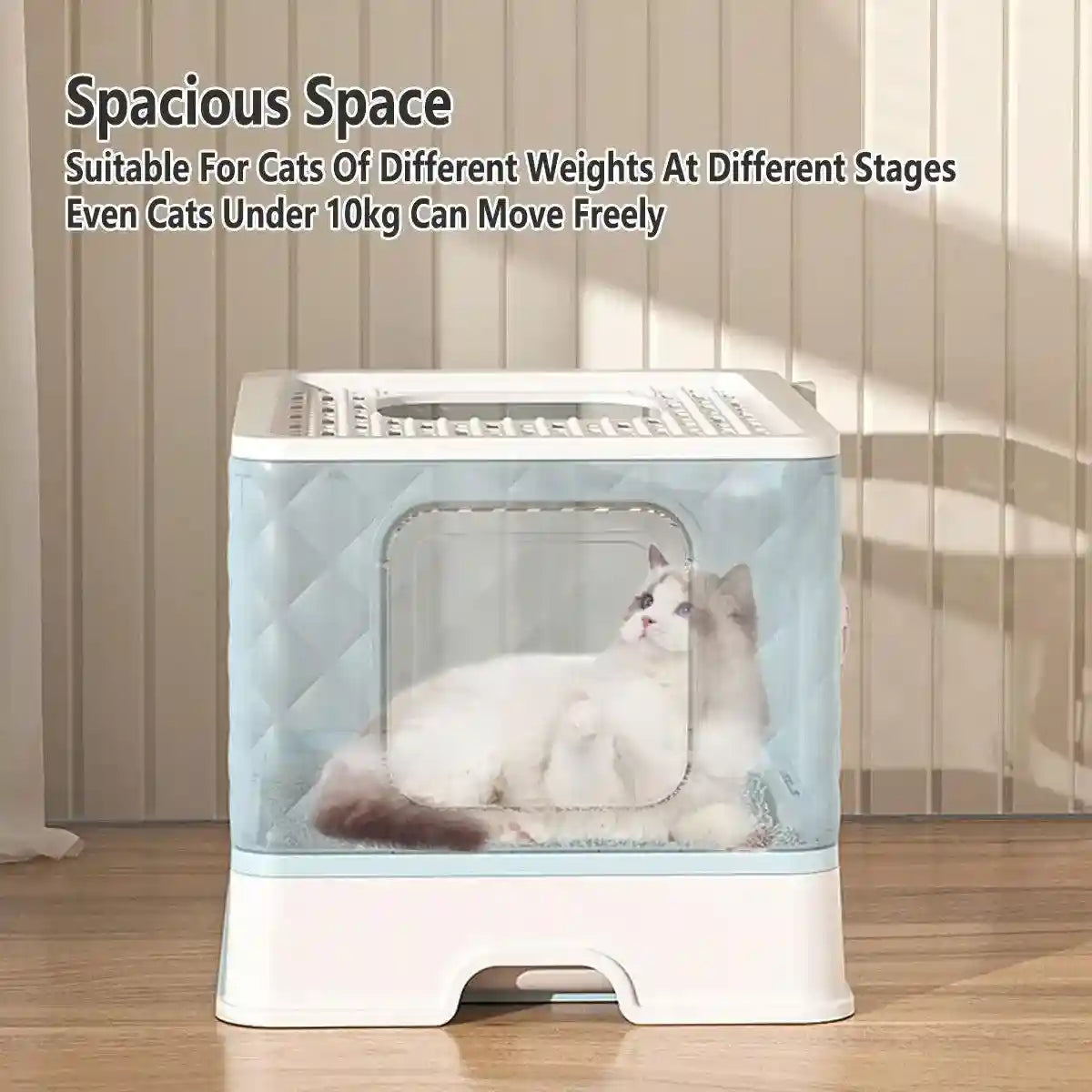 Drawer-Style Cat Litter Box with Scratching Board & Scoop