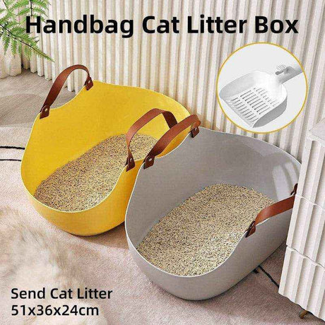 Travel-friendly portable litter box for cats of all sizes