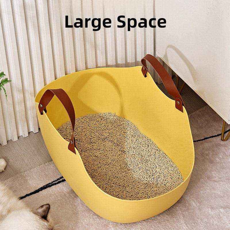 High-Sided Travel Solution with Portable Litter Box for Cats