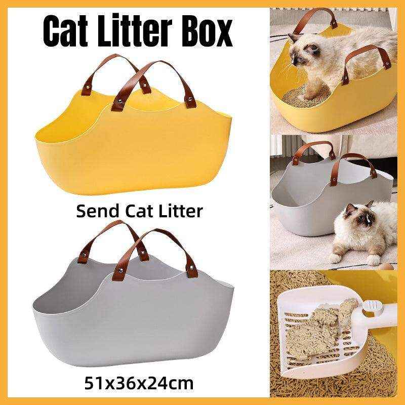 High-Sided Travel Solution with Portable Litter Box for Cats