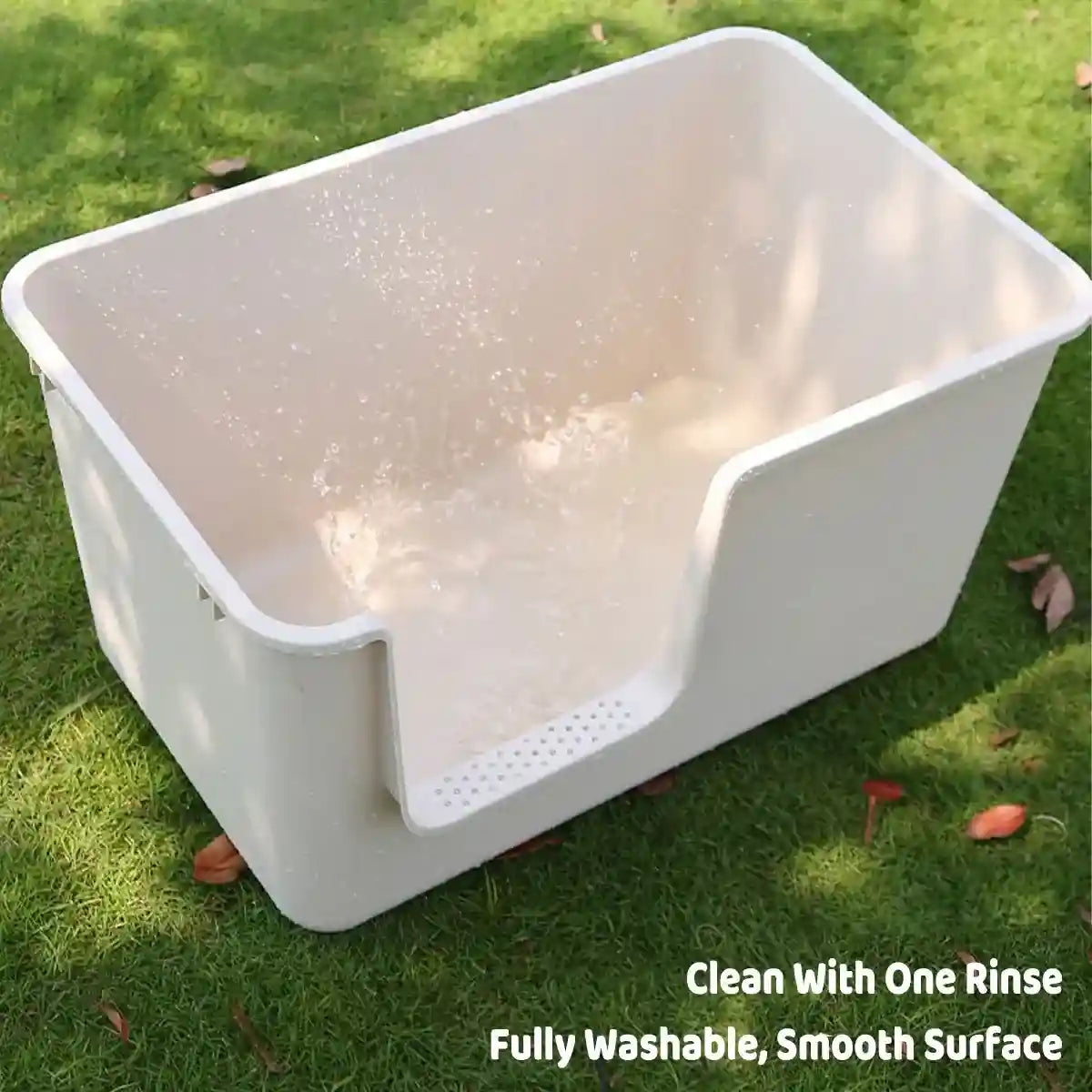 Enclosed Cat Litter Box with Top Entry and Scoop Holder