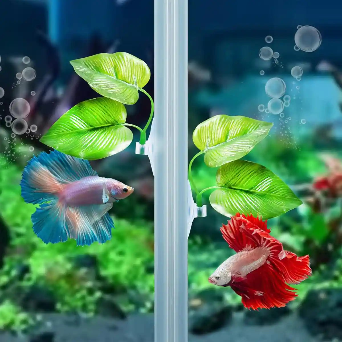4pcs Artificial Betta Fish Leaves Artificial Aquarium Plants