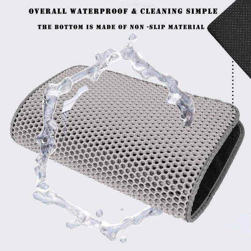 Double-Layer Cat Litter Mat Waterproof Non-Slip & Easy to Clean