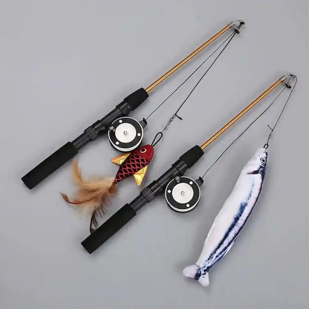 Fun Cat Wand Toy Interactive Fishing Rod
