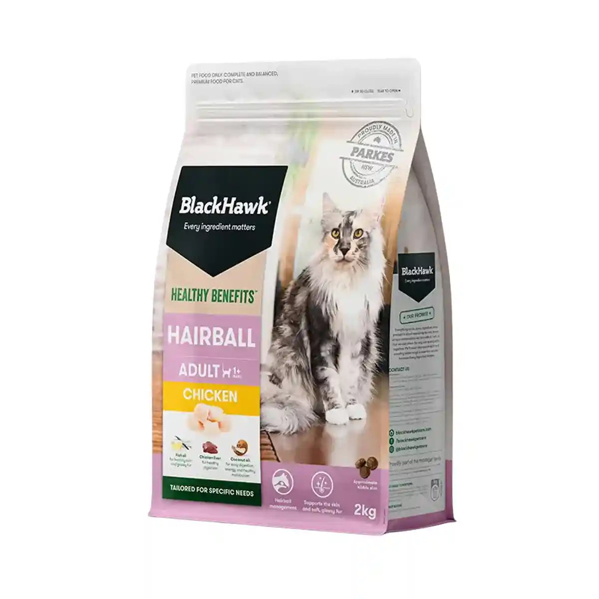 Blacck Hawk Chicken Cat Dry Food Hairball Control Formula 2KG/4KG