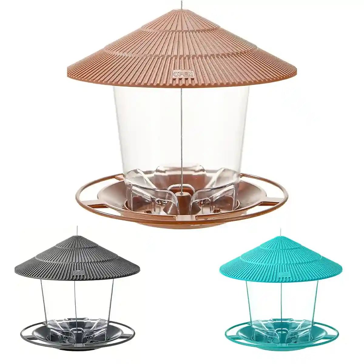 Garden Outdoor Squirrel-Proof Hanging Bird Feeder with Large Capacity