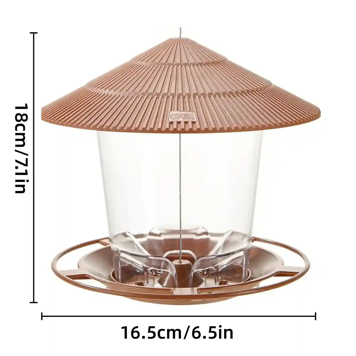 Garden Outdoor Squirrel-Proof Hanging Bird Feeder with Large Capacity