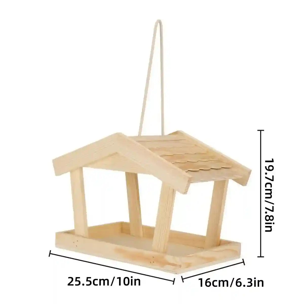 Rustic Pine Decor with Hanging Bird Houses for Garden Wildlife