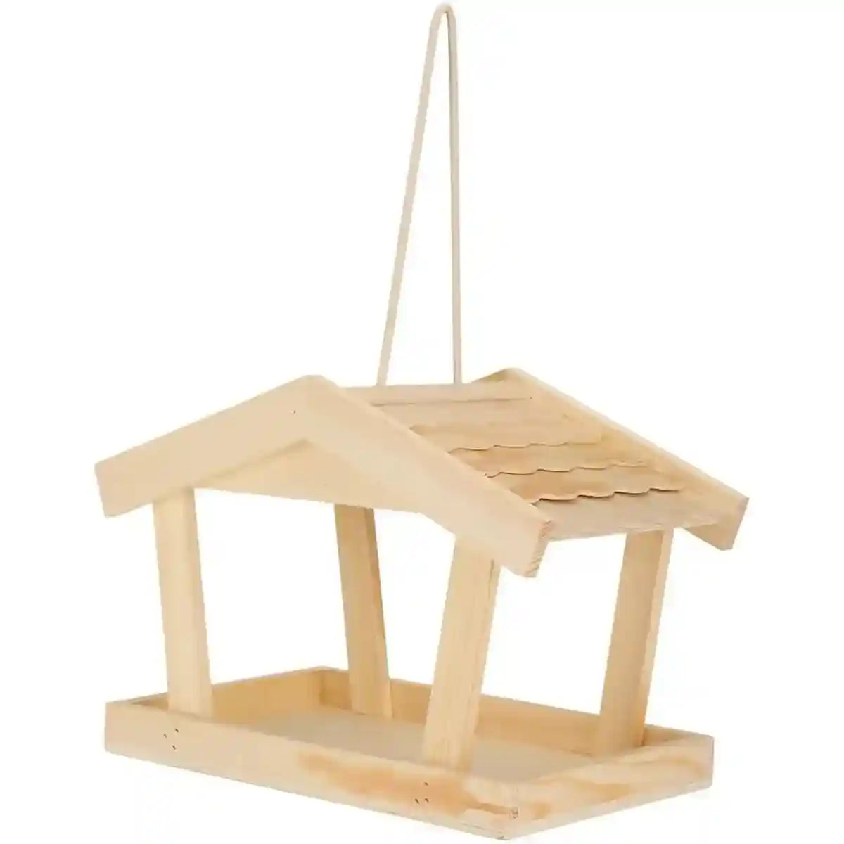 Rustic Pine Decor with Hanging Bird Houses for Garden Wildlife