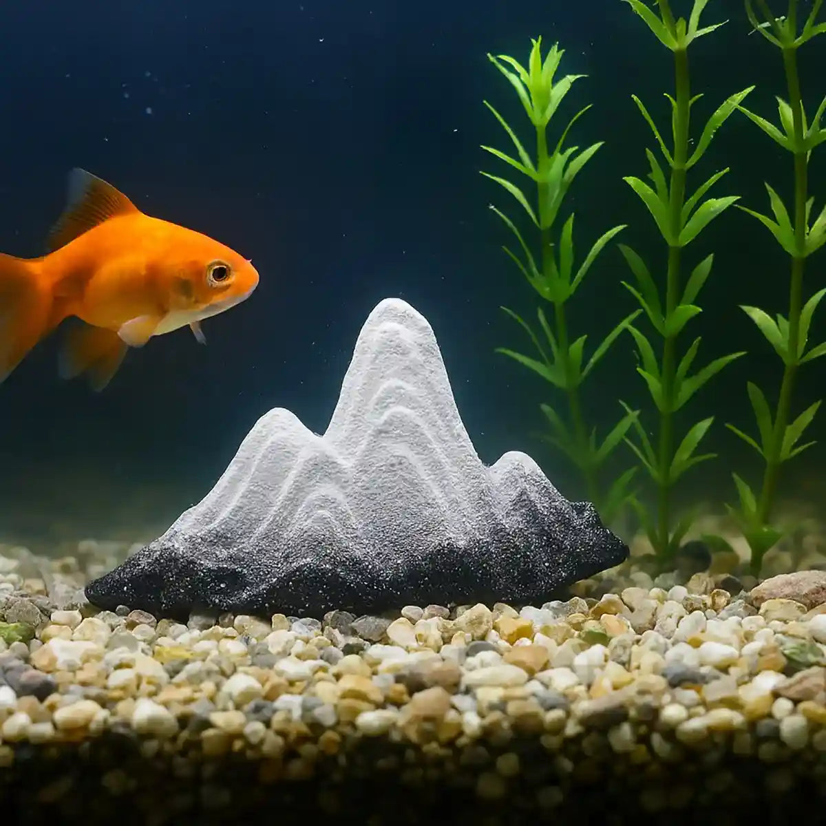 Creative Resin Snow Mountain Aquarium Ornament