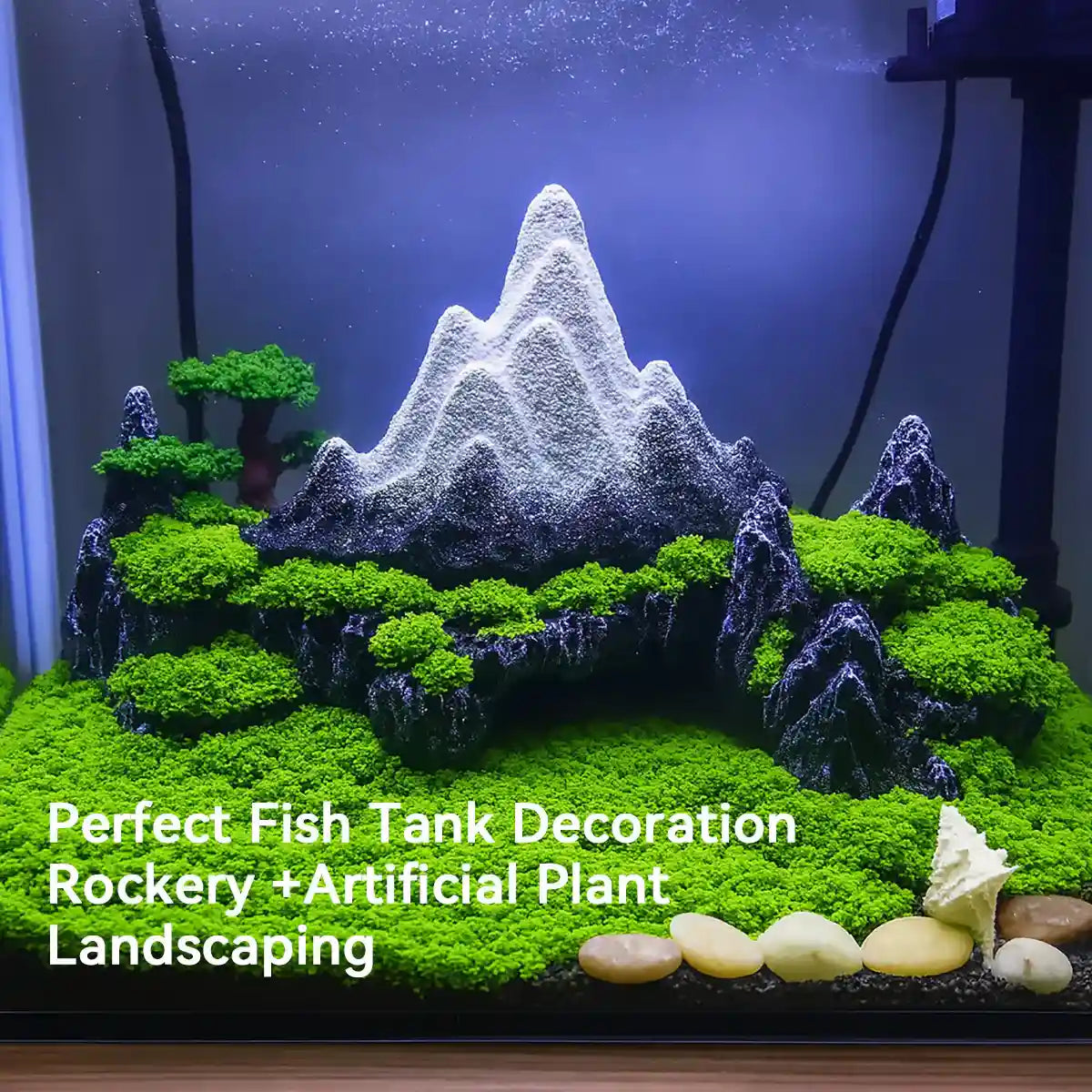 Creative Resin Snow Mountain Aquarium Ornament