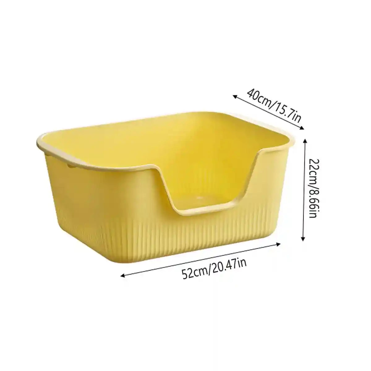 Semi-Enclosed Large Cat Litter Box for Multiple Cats Up to 15kg