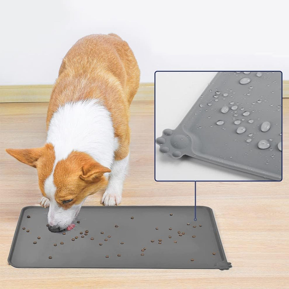 Silicone Pet Feeding Mat With Raised Spill-Proof Edge