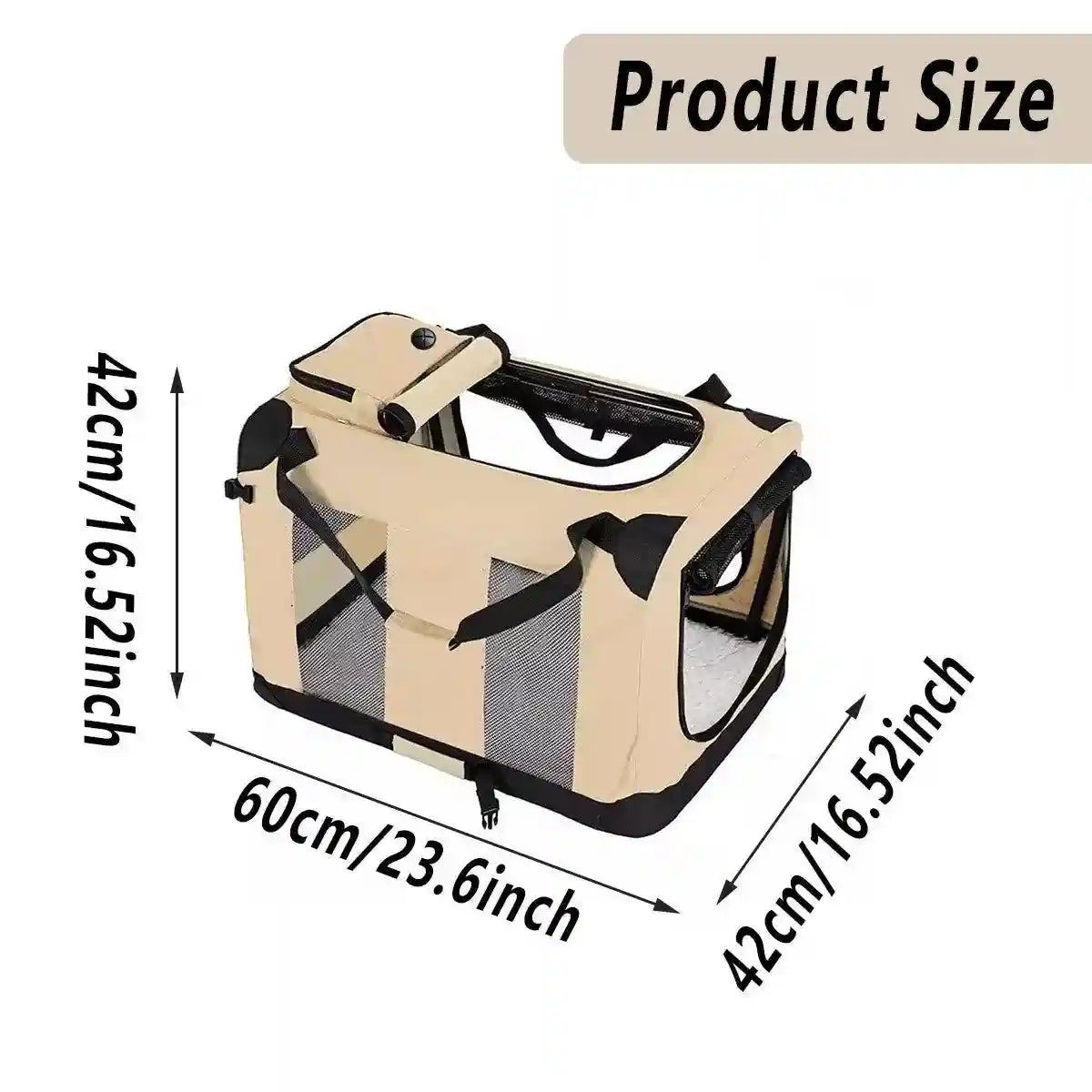 Folding Pet Carrier Bag for Medium & Large Dogs
