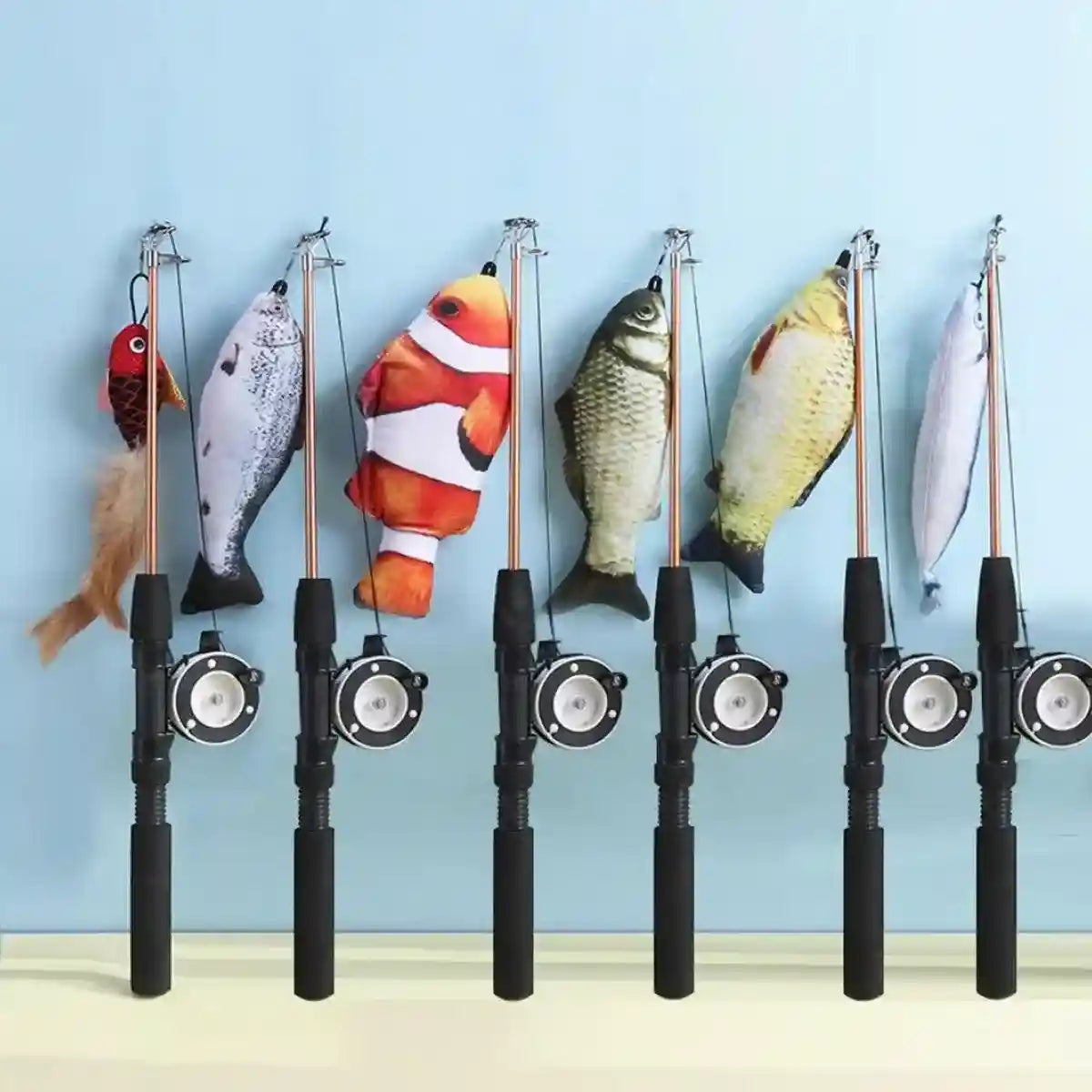 Fun Cat Wand Toy Interactive Fishing Rod