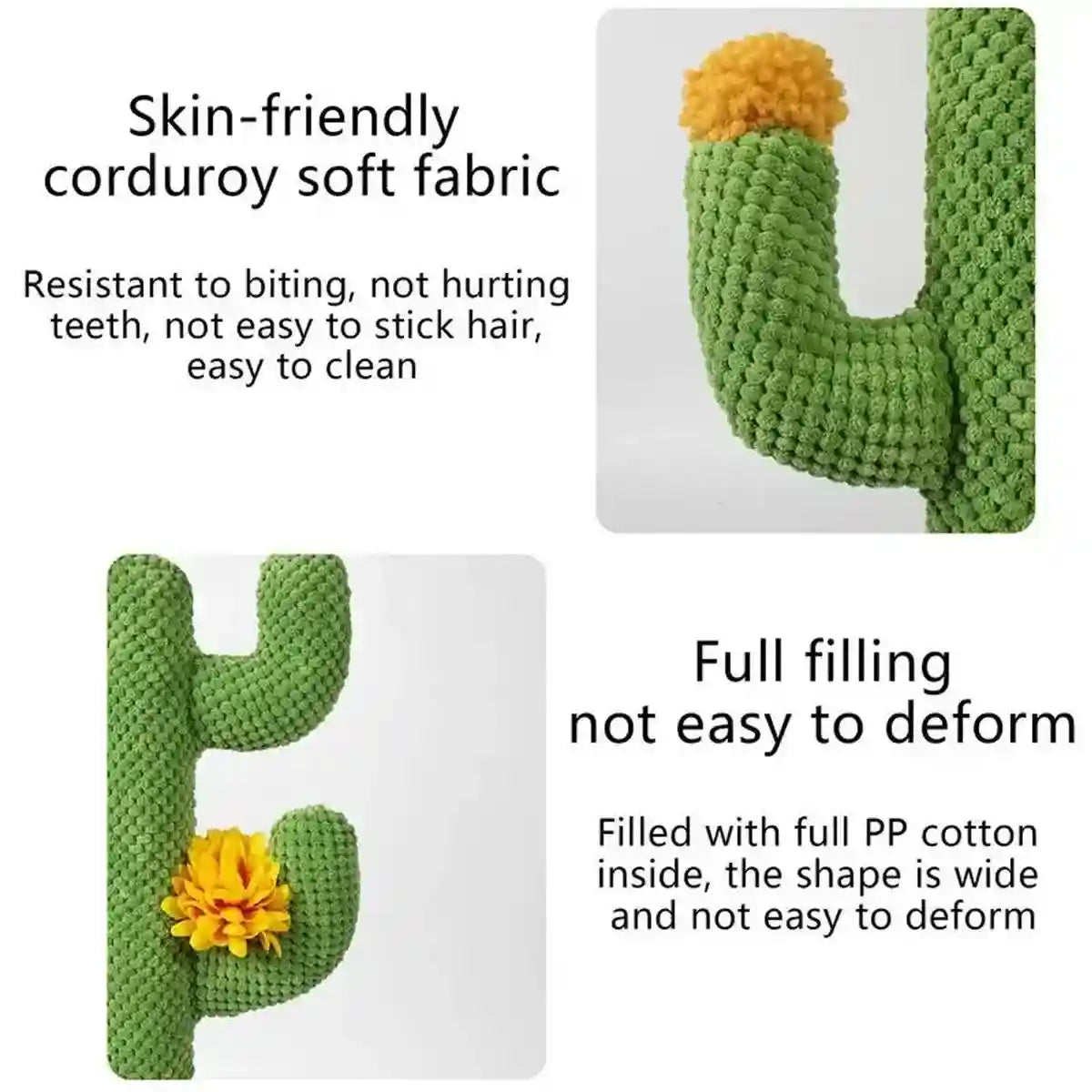 Cactus Cat Scratching Post with Sisal and Corduroy Fabric