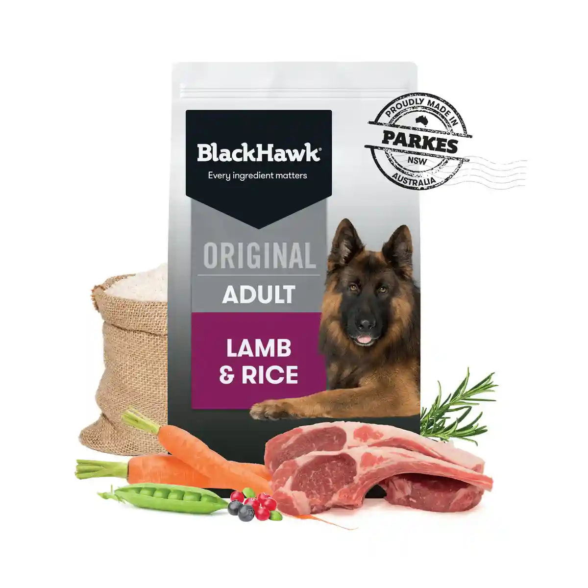 Black Hawk Dog Food Adult Lamb and Rice 3KG High Quality Premium Nutrition