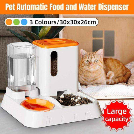 automatic pet feeder with dual system for cats and dogs