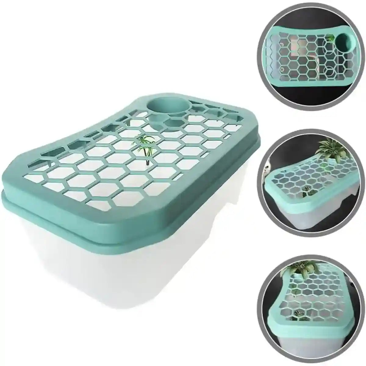 Breathable Turtle Tank Habitat with Basking Platform for Small Turtles