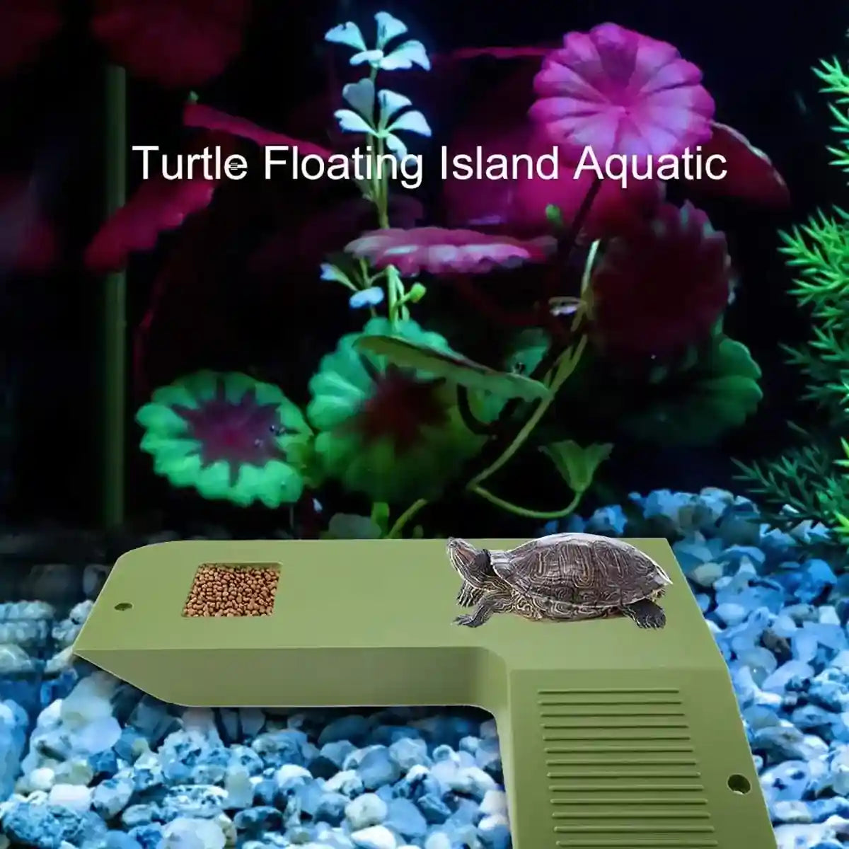 Turtle Basking Platform with Ramp and Suction Cups