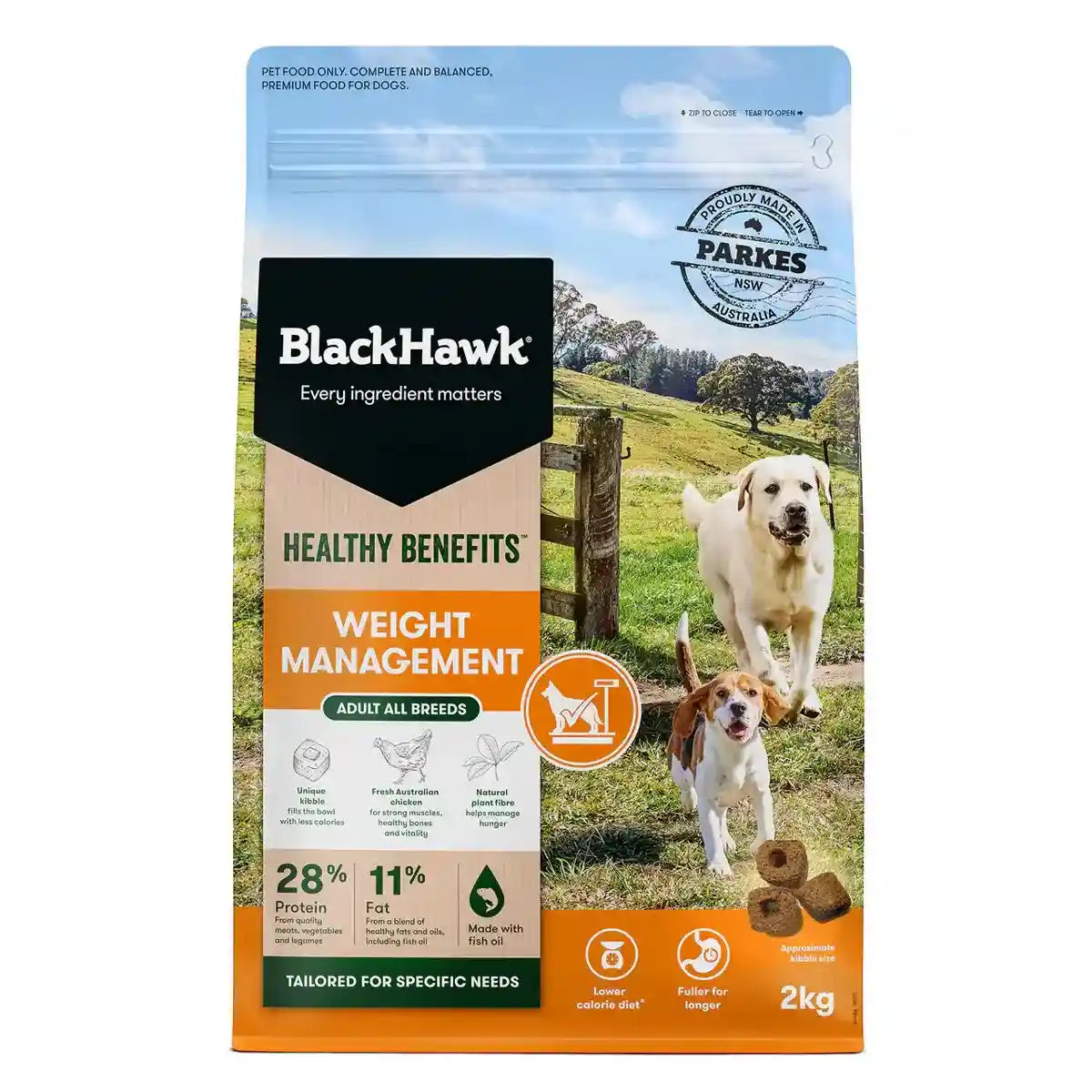BLACK HAWK DOG HEALTHY BENEFITS WEIGHT 2/10KG