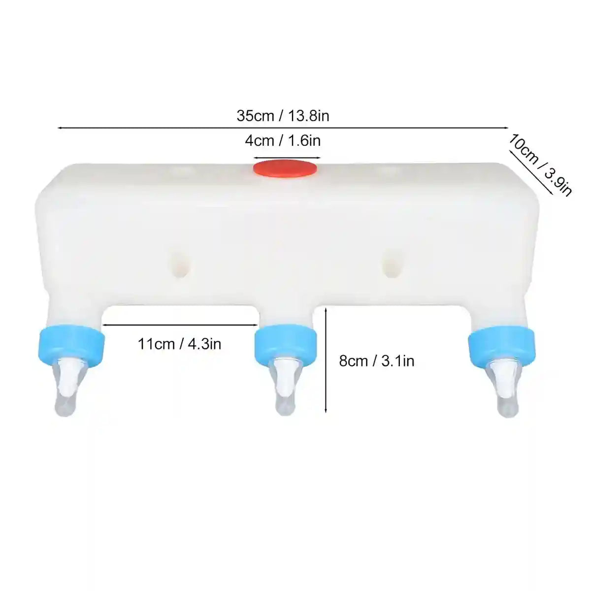 Triple Nipple Lamb Piglet Feeder 3-Teat Nursing Bottle 1.5L