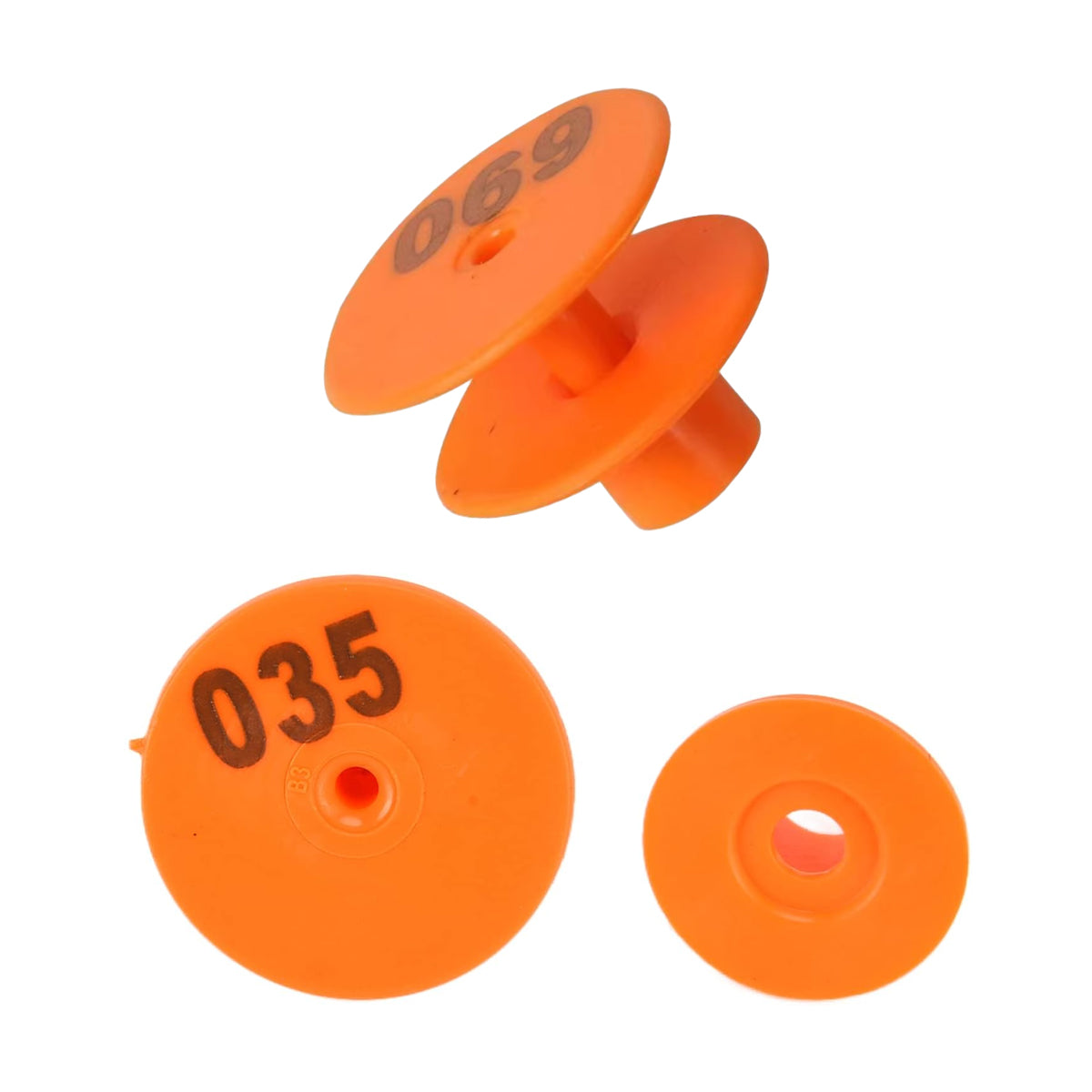 100PCS Numbered Animal Ear Tags Round Plastic