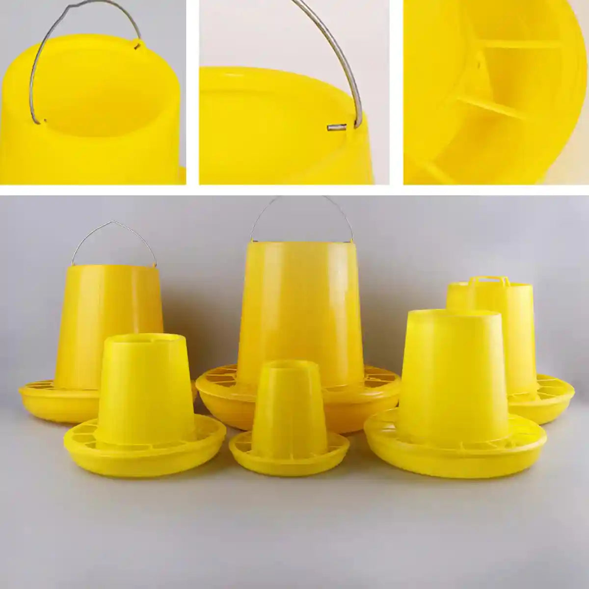 Durable Poultry Feeder Chicken & Hen Feed Dispenser (1.5L–10L)