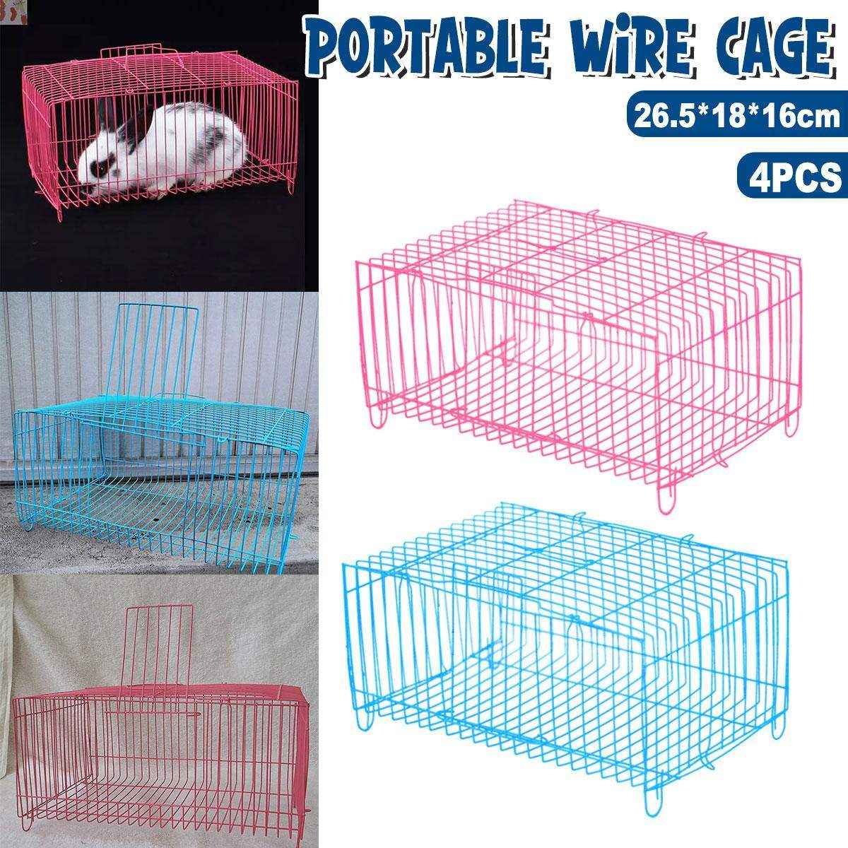 4PCS Pet Transport Cage Set Durable & Lightweight for Small Pets