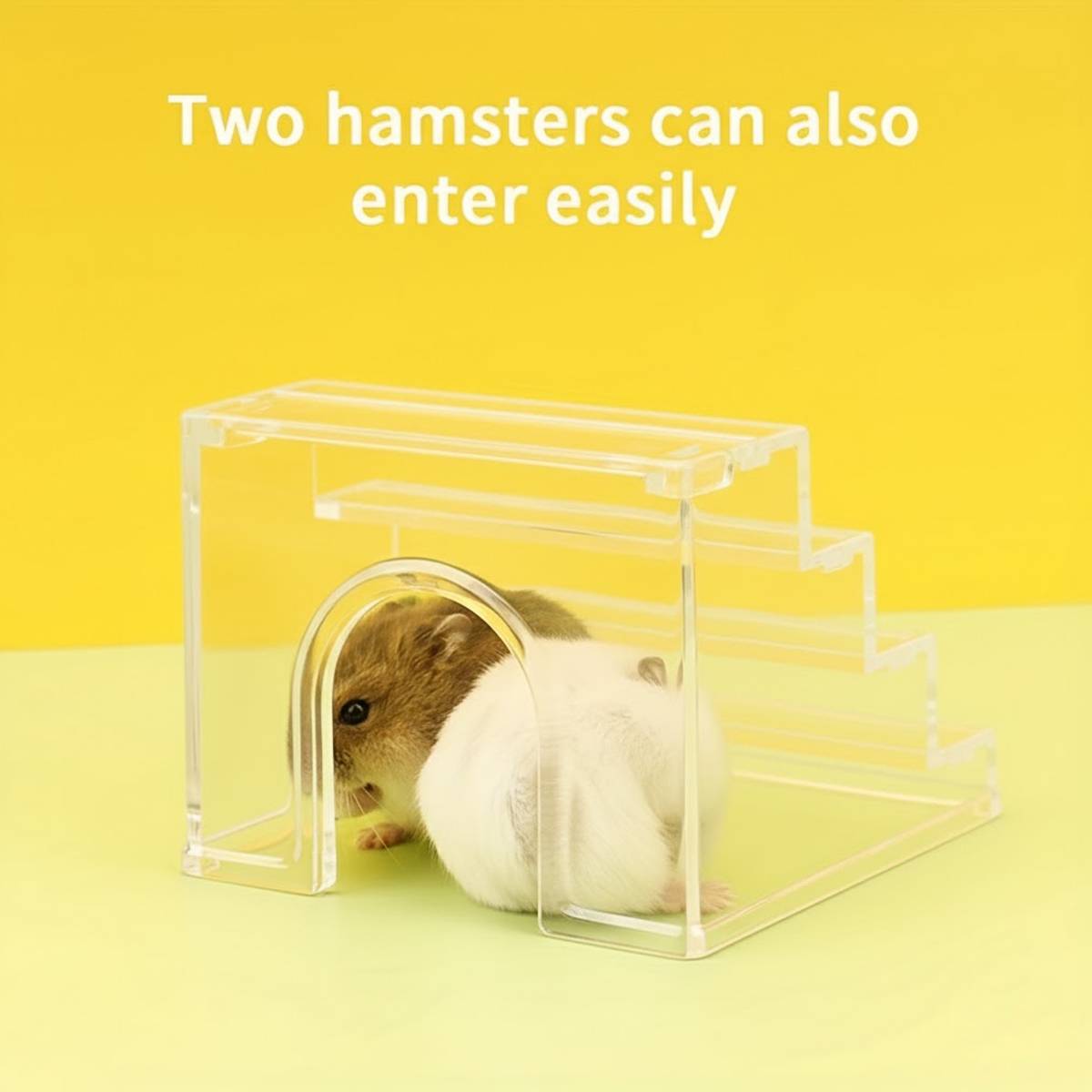 Acrylic Hamster Ladder Hideout House Clear Climbing Den