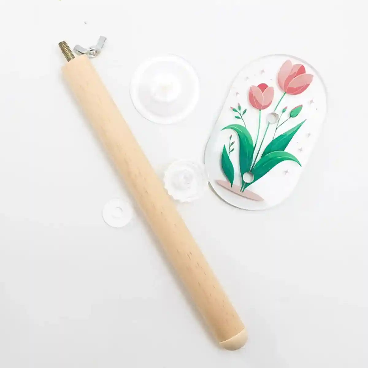 Acrylic Suction Cup Bird Stand