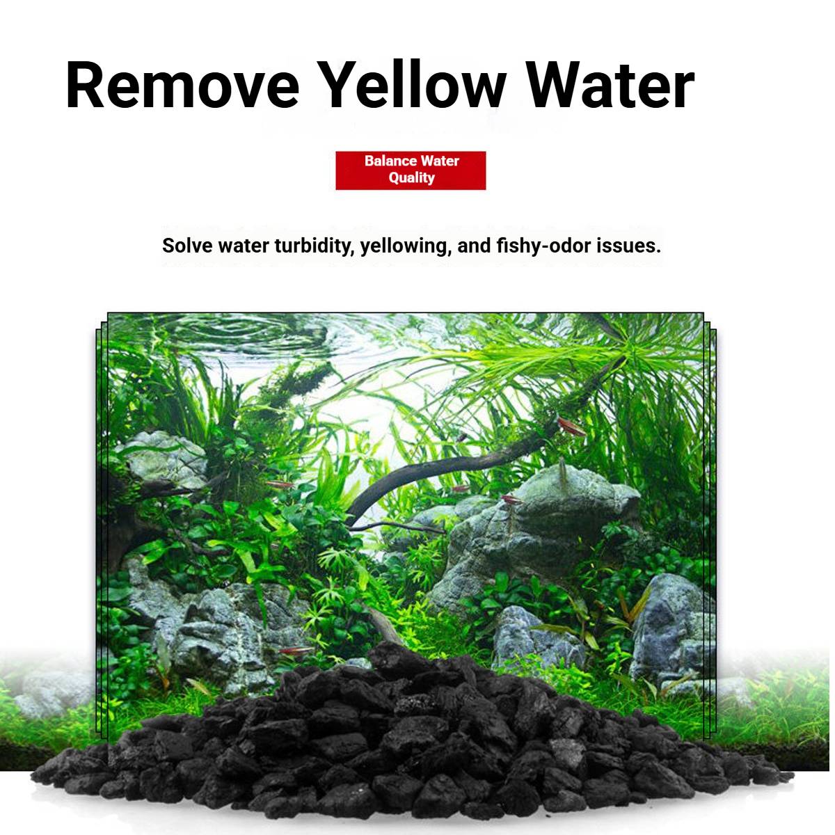 Activated Carbon Filter Media 2PCS - Aquarium Water Polish