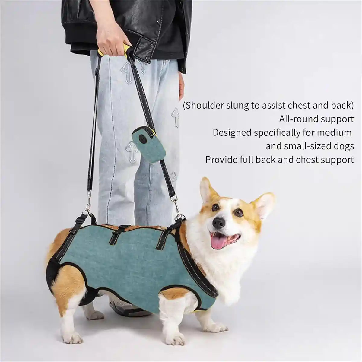 Adjustable Dog Harness Full-Body Support Lift Vest