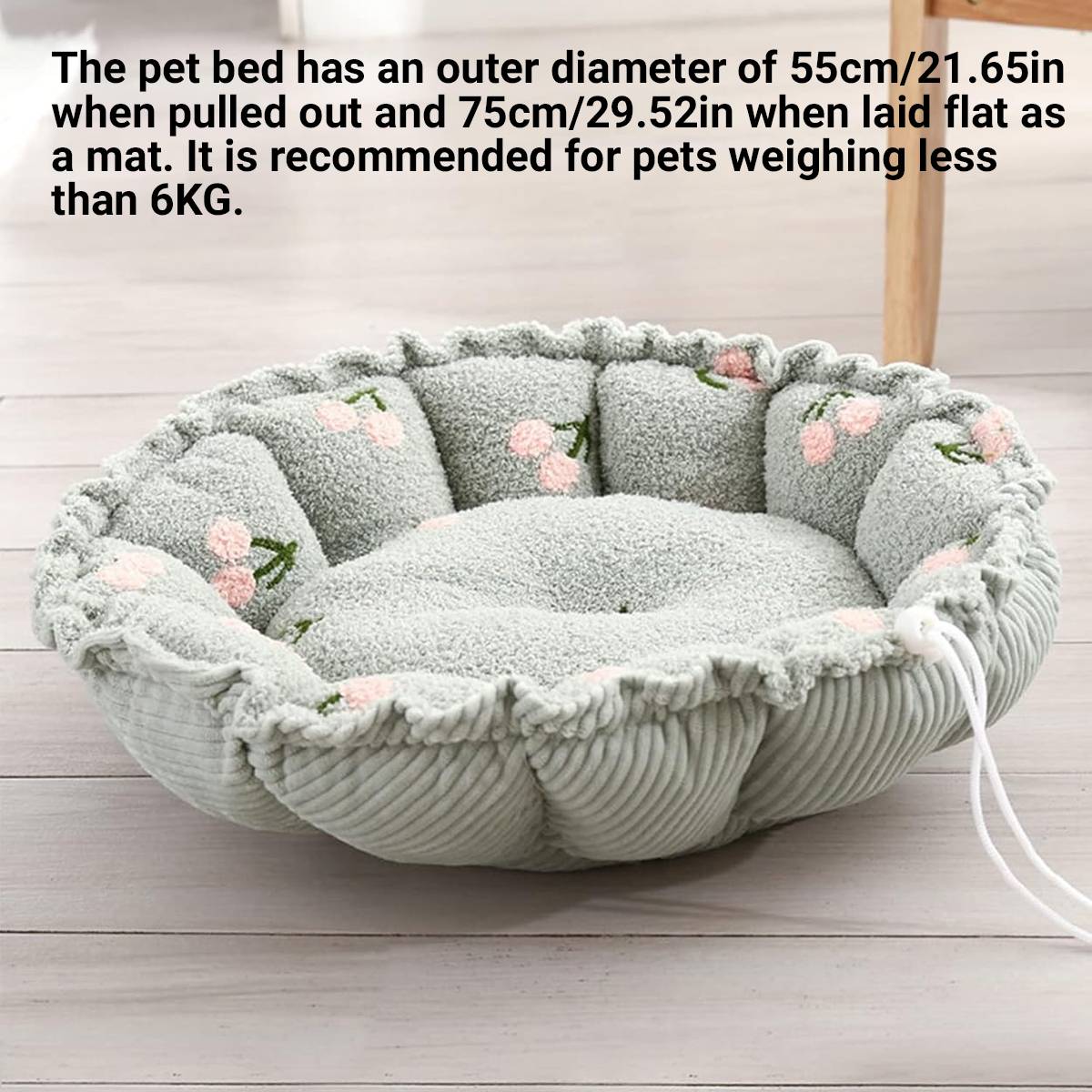 Adjustable Pumpkin Cat Bed 2-in-1 Donut Nest Mat