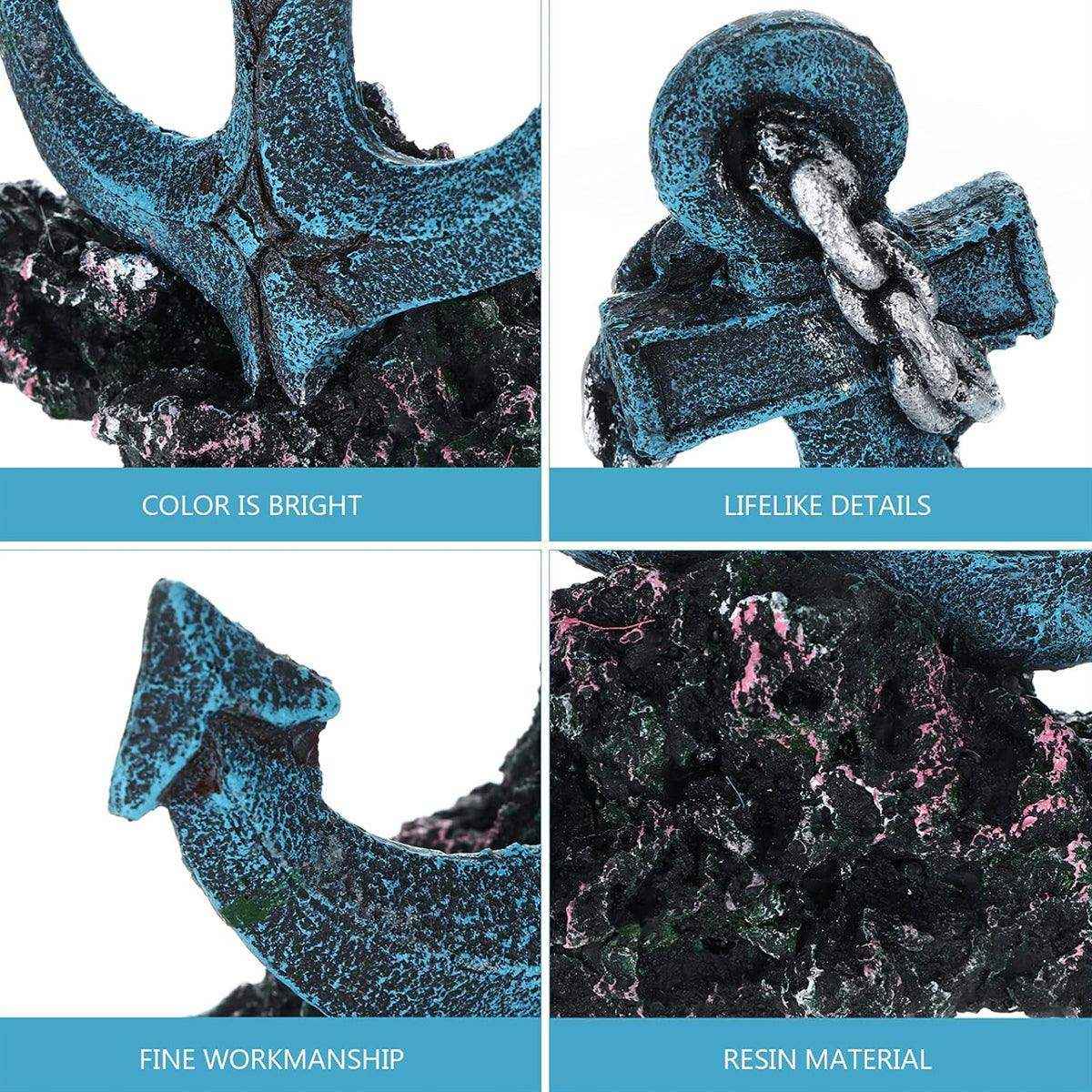 Resin Anchor Aquarium Decoration Nautical Fish Tank Ornament