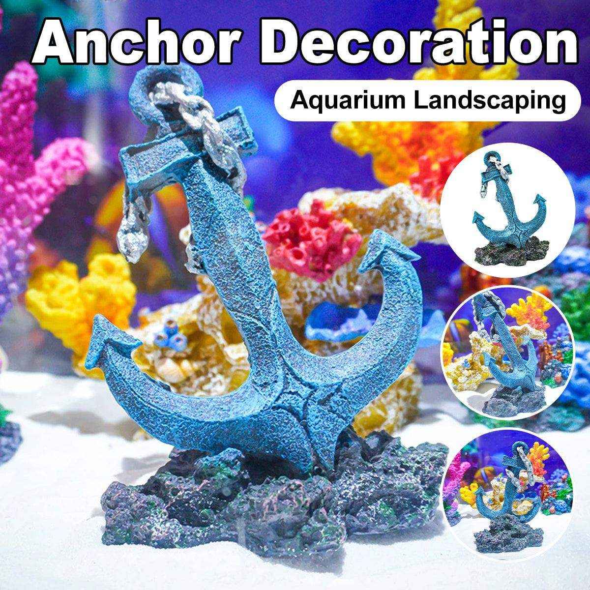 Resin Anchor Aquarium Decoration Nautical Fish Tank Ornament