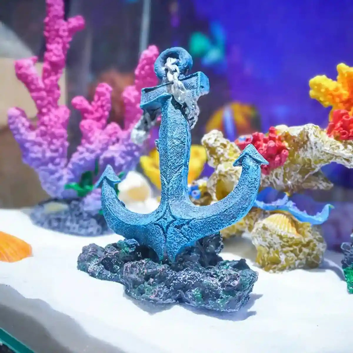 Resin Anchor Aquarium Decoration Nautical Fish Tank Ornament
