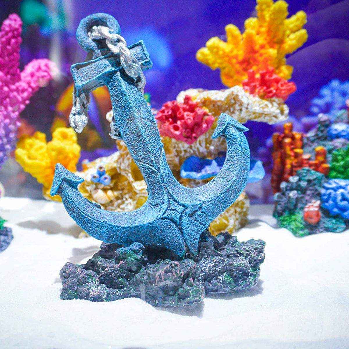 Resin Anchor Aquarium Decoration Nautical Fish Tank Ornament