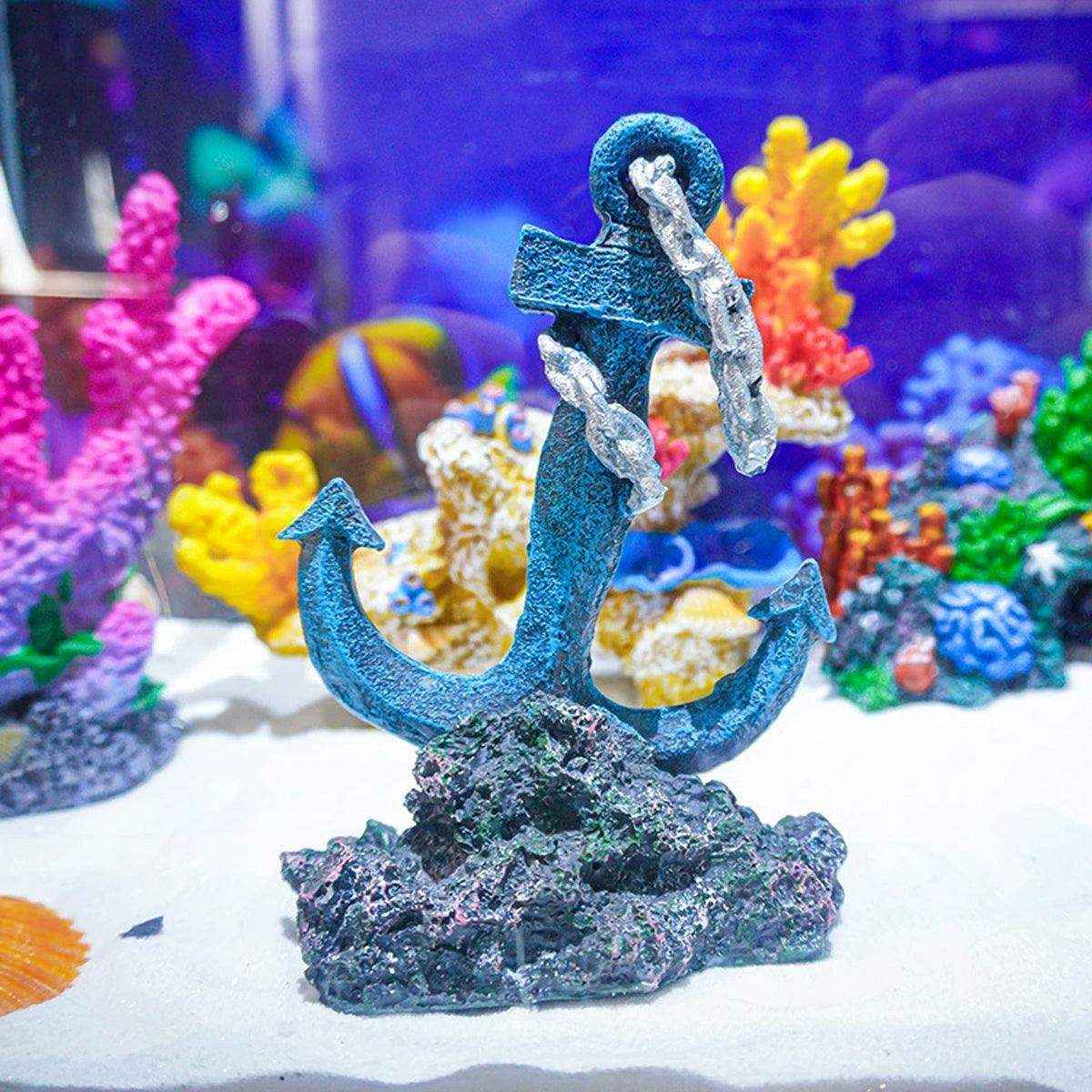 Resin Anchor Aquarium Decoration Nautical Fish Tank Ornament