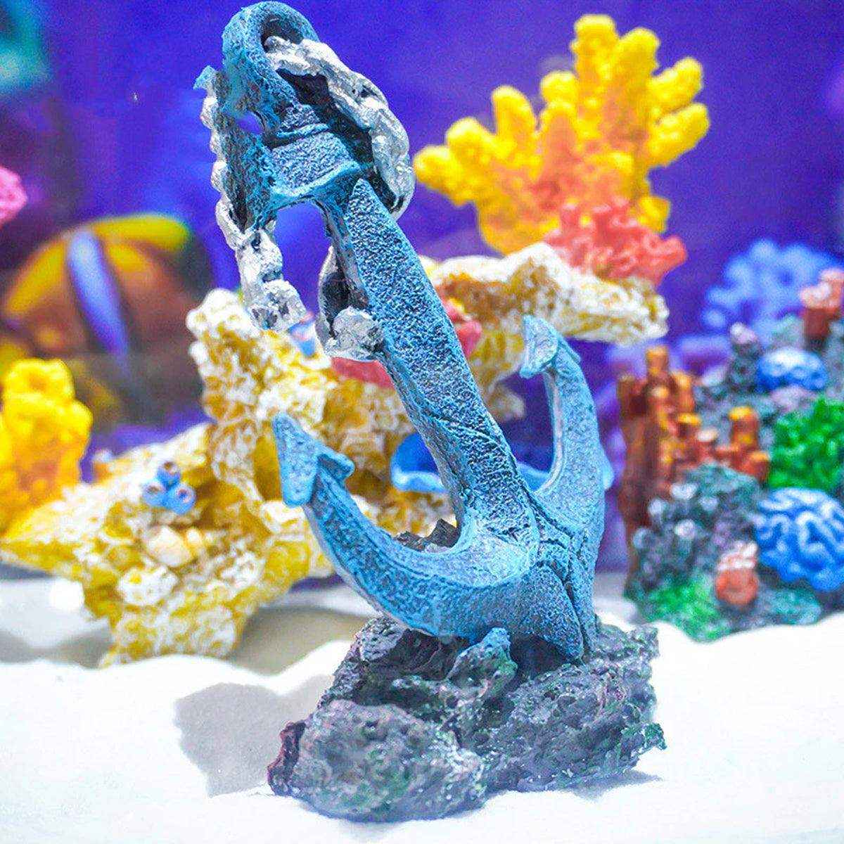 Resin Anchor Aquarium Decoration Nautical Fish Tank Ornament