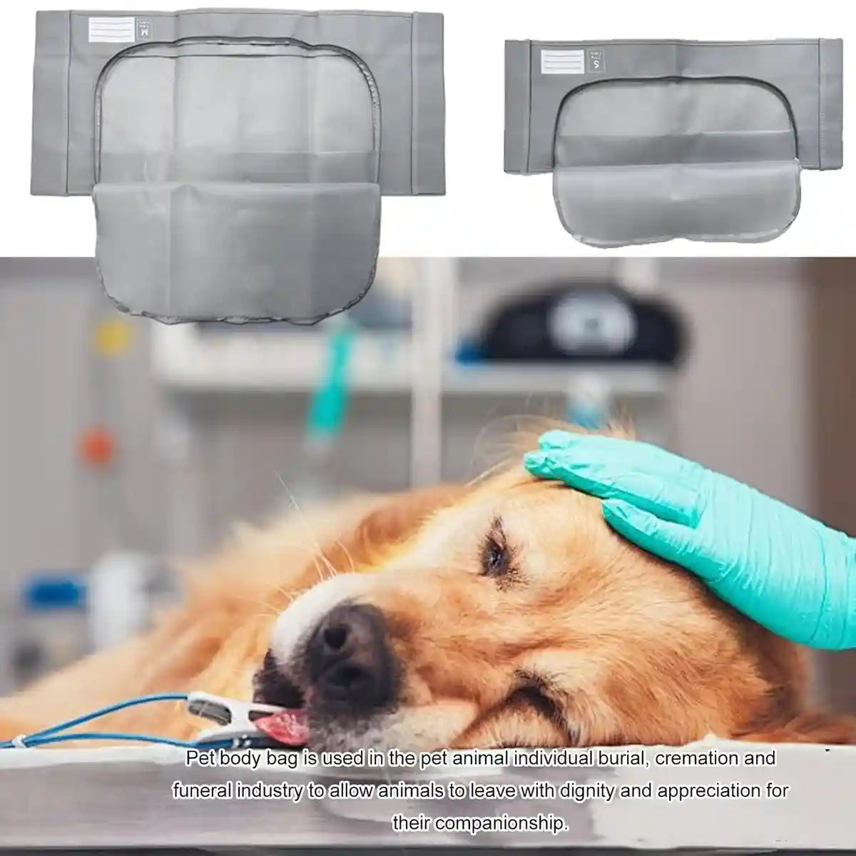 Eco-Friendly Pet Body Bag for Burial and Cremation (S/M Sizes)