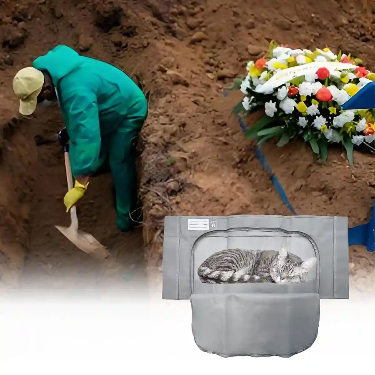 Eco-Friendly Pet Body Bag for Burial and Cremation (S/M Sizes)