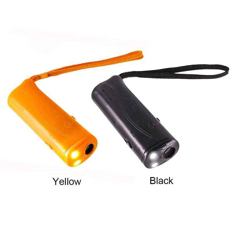 Ultrasonic Dog Repeller Deterrent Device Handheld Dog Chaser with LED Flashlight