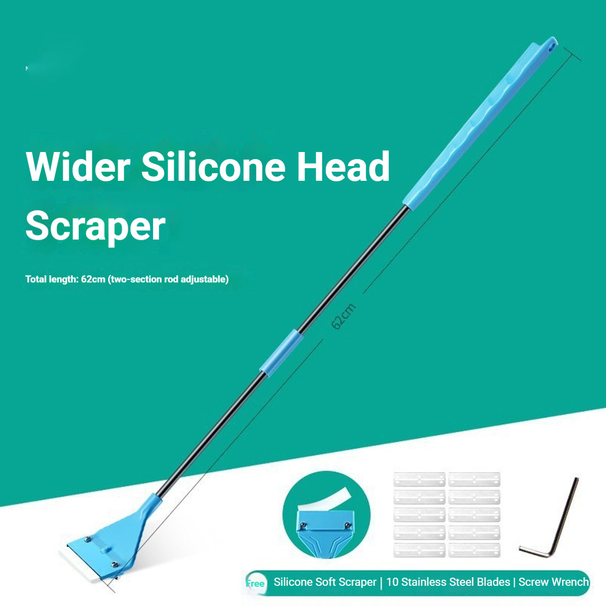 Aquarium Algae Scraper With Stainless Steel Blade